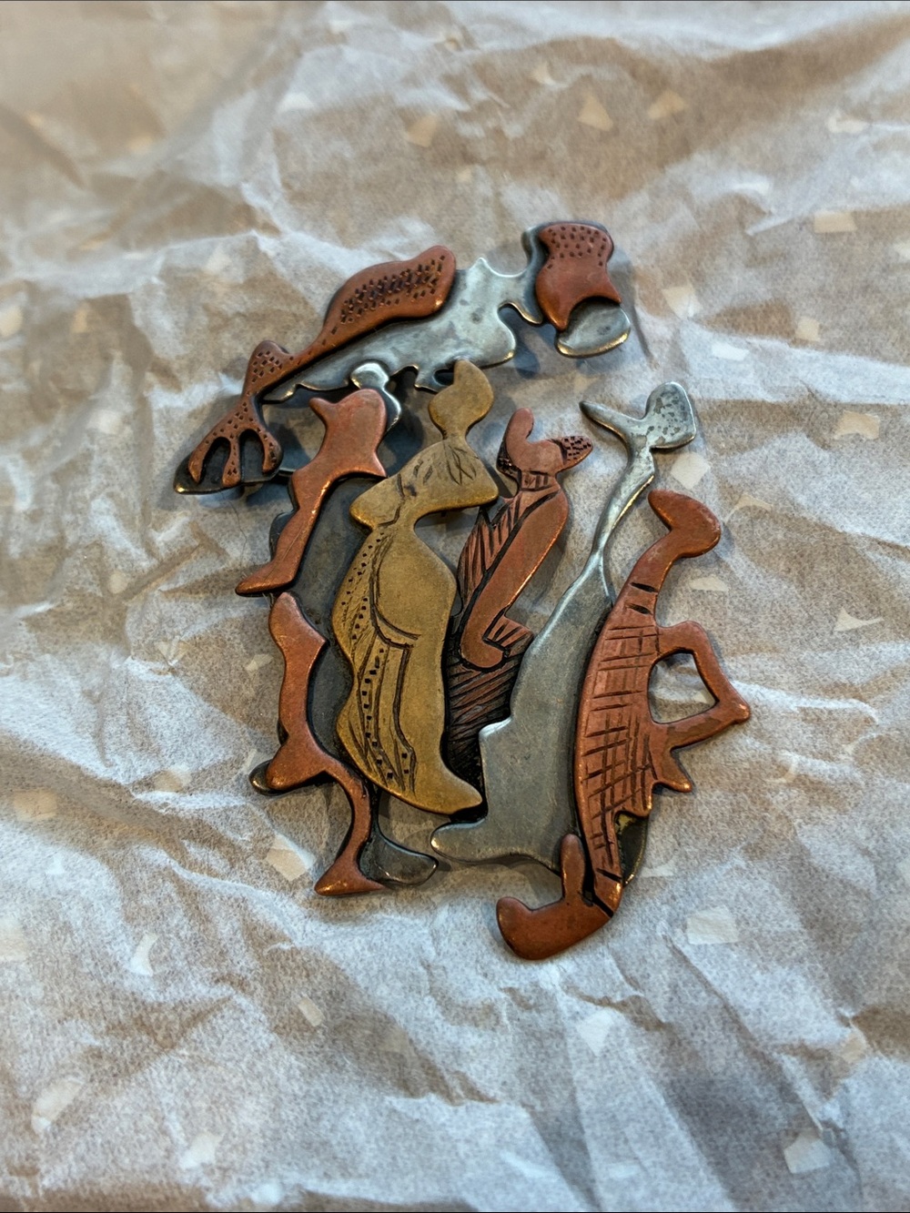 Unique Multi-metal Pin Artisan-made.